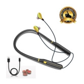 hitage NBT-7586+ 40 HOURS In-the-ear Bluetooth Headset with Upto 30h Talktime Foldable Collapsible - Yellow - Yellow