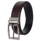 SWHF Premium Genuine Leather Belt for Men with Metal Buckle | Formal Belt | Casual | Black | Durable | Adjustable | Soft | Genuine Leather | (38, Reversible Honey)