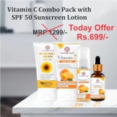 Soundarya Herbs Vitamin C Daily skin Care C T M Kit , Vitamin C-Face Wash+ Face Toner + Face Serum & Sunscreen Lotion 50 For Skin Brightening & Sun Protection | UVA, UVB Shield & Hydration