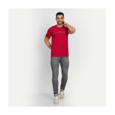 Zeffit - Red Cotton Blend Regular Fit Mens T-Shirt ( Pack of 1 ) - None