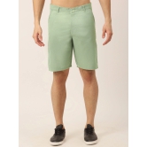 Indian Needle Mens Casual Cotton Solid Shorts-28 / Green