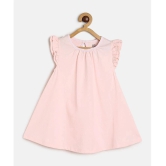 MINI KLUB - Pink Cotton Baby Girl Frock ( Pack of 1 ) - None