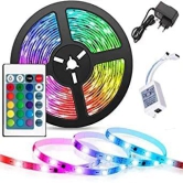 5 Meter Led Strip Lights Waterproof Led Light Strip with RGB Color Changing Light Strip with Remote Controller and Supply for Home (Multicolor)