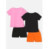 Trampoline Multi Cotton Blend Girls Top With Shorts ( Pack of 2 ) - None