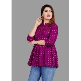 SIPET - Purple Rayon Womens Tunic ( Pack of 1 ) - None