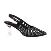 Shoetopia - Black Women''s Sandal Heels - None