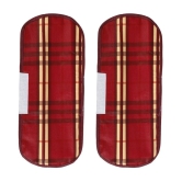 E-Retailer Set of 2 PVC Red Fridge Handle Cover - Red