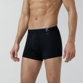 Traq Silver Cotton Trunks Black Knight L