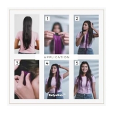 RefynHair Black Clip-In Hair Extensions | Vibrant Color Streaks for Fashionable Looks! | Size 28 Inches