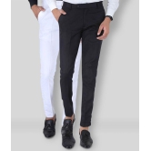 SREY - Black Polycotton Slim - Fit Men's Chinos ( Pack of 2 ) - None