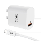 boAt 18w WCD QC3.0 Fast Charger Adaptor with Type C Cable | Fast Charger with Quick Charge 3.0, Smart IC protection, Spark protection