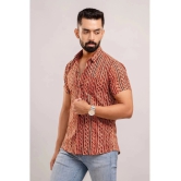 Frionkandy 100% Cotton Regular Fit Printed Half Sleeves Mens Casual Shirt - Red ( Pack of 1 ) - None