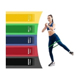 Standard Loop Bands - Resistance Band Kit Set, 5 Levels of Resistance - Exercise Bands for Strength Training, Flexibility, & Body Workout - Light, Medium, Heavy, Pack of 1 - Multi Color