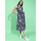 Oxolloxo Floral Print A-Line Midi Dress