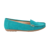 Shoetopia - Turquoise Women''s Loafers - None