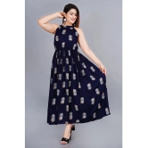 Smien - Blue Rayon Womens Anarkali Kurti ( Pack of 1 ) - None