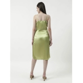 Zima Leto Polyester Solid Midi Womens Bodycon Dress - Green ( Pack of 1 ) - None