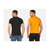 CHOZI Cotton Blend Regular Fit Printed Half Sleeves Men's T-Shirt - Multicolor ( Pack of 2 ) - None