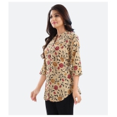 Meher Impex Beige Crepe Womens Regular Top ( Pack of 1 ) - None