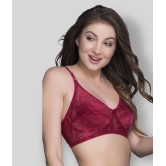 Clovia Pack of 1 Lace Non Padded Womens Everyday Bra ( Maroon ) - 34D