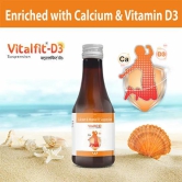 VitalFit D3 Suspension | Essential Calcium & Vitamin D Support for Bone Health & Immune System | Useful in Osteoporosis & Fractures | 200ml Liquid