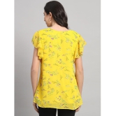 Curvydrobe Yellow Georgette Womens A-Line Top ( Pack of 1 ) - None