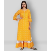 Lee Moda - Yellow Straight Rayon Womens Stitched Salwar Suit ( Pack of 1 ) - XXL