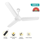 Atomberg Ameza 1200 mm BLDC Motor with Remote 3 Blade Ceiling Fan ( White, Pack of 1)