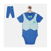 MINI KLUB - Blue Cotton Bodysuit For Baby Boy ( Pack Of 2 ) - None