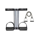 VOLTEX Tummy Trimmer Double Spring  Abs Exerciser for Men and Women  Rubber Double Toning Tube Red - Medium Resistance - Assorted