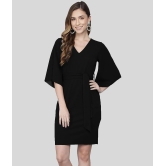 Addyvero - Black Cotton Blend Womens Bodycon Dress ( Pack of 1 ) - M