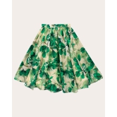 Kids Girls Green And White Gorgeous Crop Top With Full Length Skirt-4 - 5 Years / Green