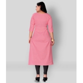 Rangrasiya - Pink Cotton Blend Womens Straight Kurti ( Pack of 1 ) - 3XL