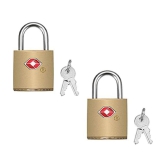 G P SALES - Gold Pad Lock ( Pack of 2 ) - Gold