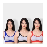 ICONIC ME Multicolor Cotton Non Padded Womens Everyday Bra ( Pack of 3 ) - None