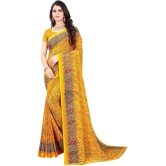 LEELAVATI - Yellow Chiffon Saree With Blouse Piece ( Pack of 1 ) - Yellow