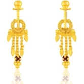 LUV FASHION Golden Threader Earrings ( Pack of 1 ) - Golden