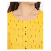 Alena - Yellow Cotton Women''s Flared Kurti - XL