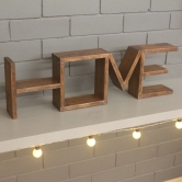 Barish Home DECORS - Home Table Shelf | Wooden Table Shelved in The Letters “Home” | Home Decor Piece | Handcrafted with Rubberwood | 28 x 8 x 3.5 (H x B x D)