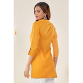 Glomee - Yellow Cotton Blend Women's Tunic ( Pack of 1 ) - None