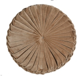 Beautiful velvet Puffy Stool for Living Room (Pack of 1)-Brown