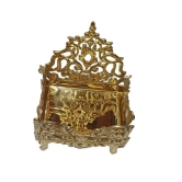 Ornate Golden Brass Temple Throne for Home Decor and Religious Use