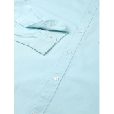 liferoads - Light Blue 100% Cotton Slim Fit Mens Casual Shirt ( Pack of 1 ) - None