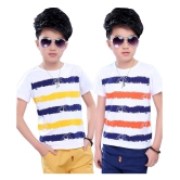 FORCE Kids Cotton Tshirt White::Yellow::Navy blue::Orange:: 5-6Years - None