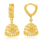 Vighnaharta - Golden Jhumki Earrings ( Pack of 1 ) - Golden