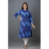 Lee Moda - Blue Cotton Women's Front Slit Kurti ( Pack of 1 ) - None