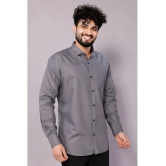 Anand Cotton Blend Regular Fit Solids Full Sleeves Mens Casual Shirt - Grey ( Pack of 1 ) - None