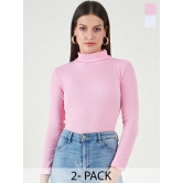 Pack Of 2 Long Sleeves Turtle Neck Cotton Tops