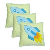 Hugs'n'Rugs Yellow Cotton Cushion Covers - Set Of 3