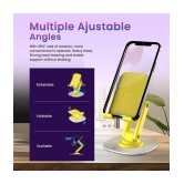 Portronics Foldable Mobile Stand for Smartphones and Tablets ( Yellow ) - Yellow